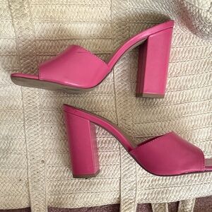 Steve Madden Pink Block Heel Sandals